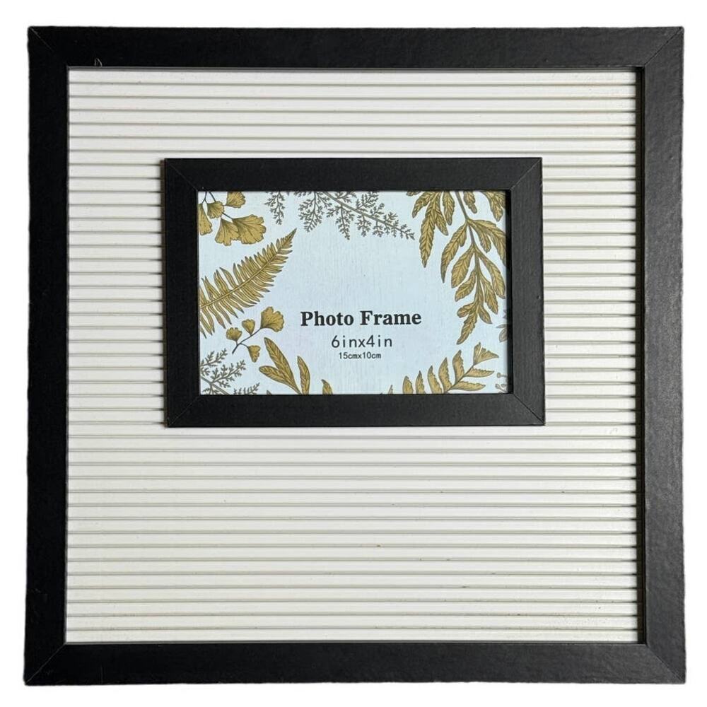 Black Framed Message Board with 6 inch x 4 inch Photo Frame Letters Included